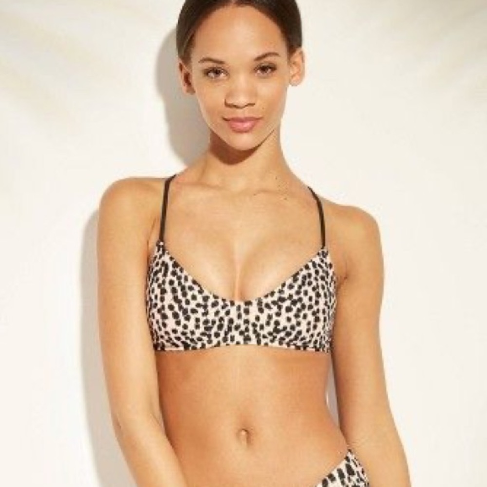 Lace up back bralette style bikini top